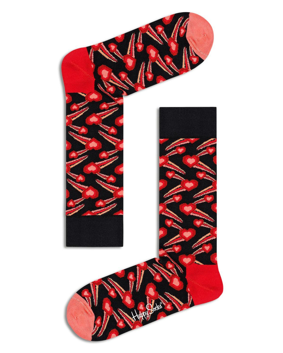 Happy Socks Shooting Heart Socks Medium Red