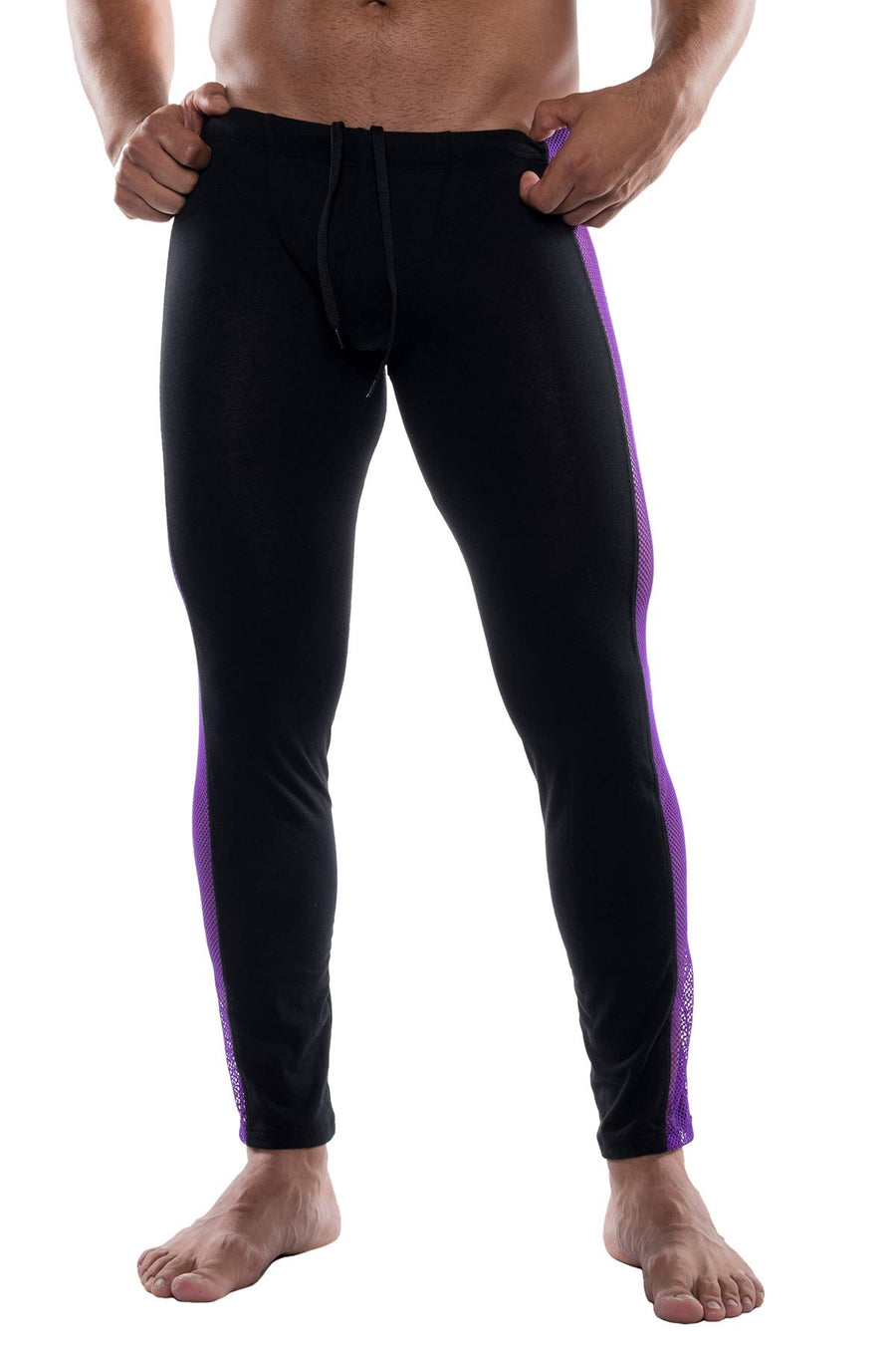 Hard Core Purple/Black XXX Mesh Tights