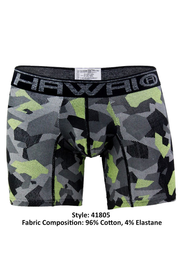 Hawai Black/Green Geo Camouflage Boxer Brief