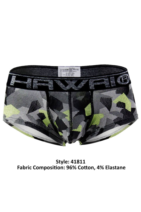Hawai Black/Green Geo Camouflage Brief