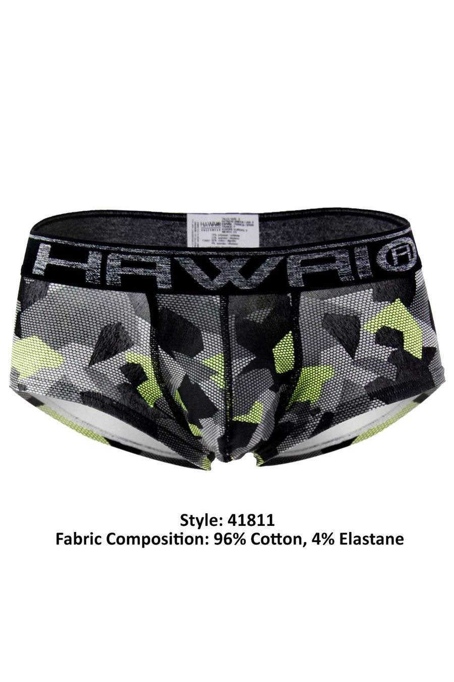 Hawai Black/Green Geo Camouflage Brief