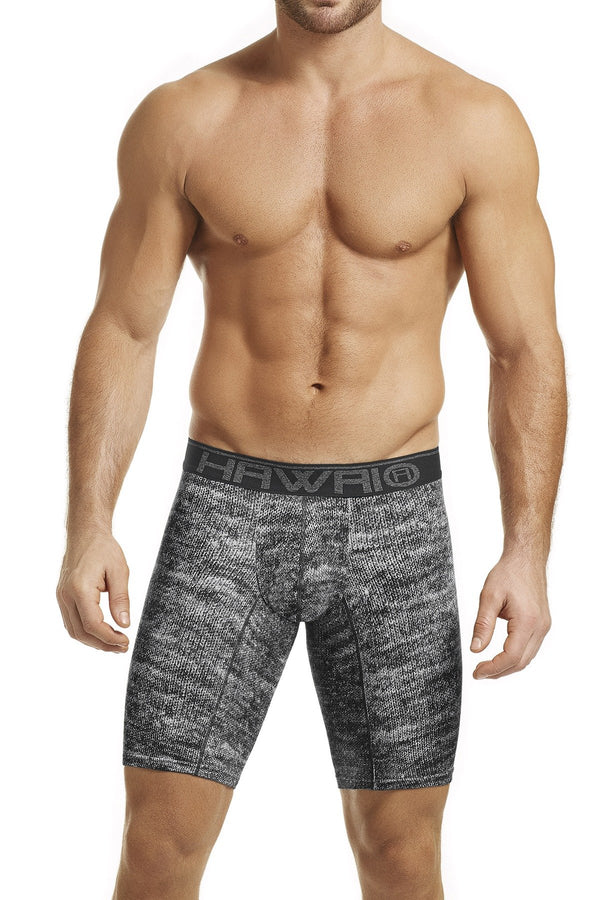 Hawai Black Knit-Print Boxer Brief