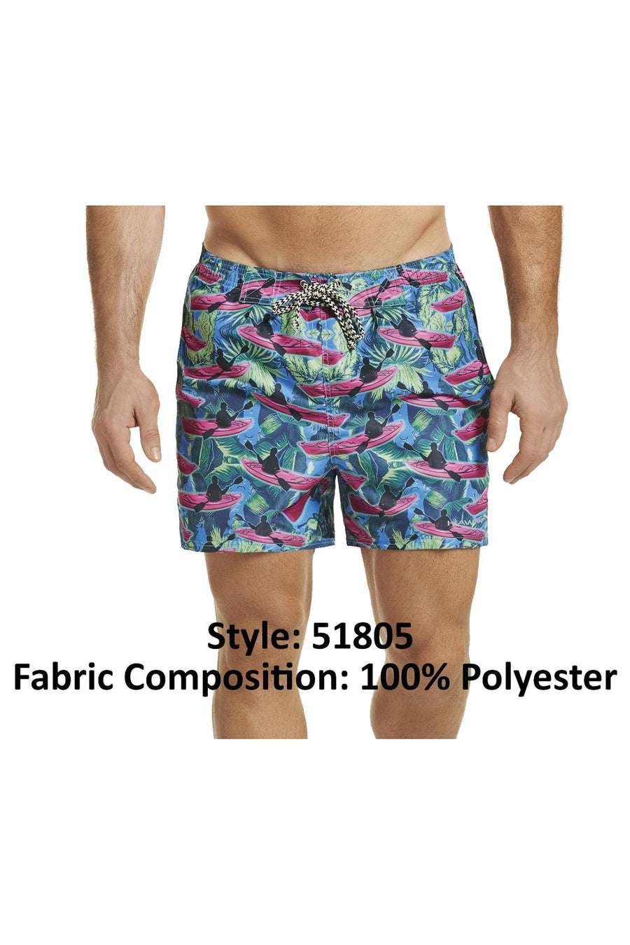 Hawai Blue Krazy Kayaks Printed Swim Short