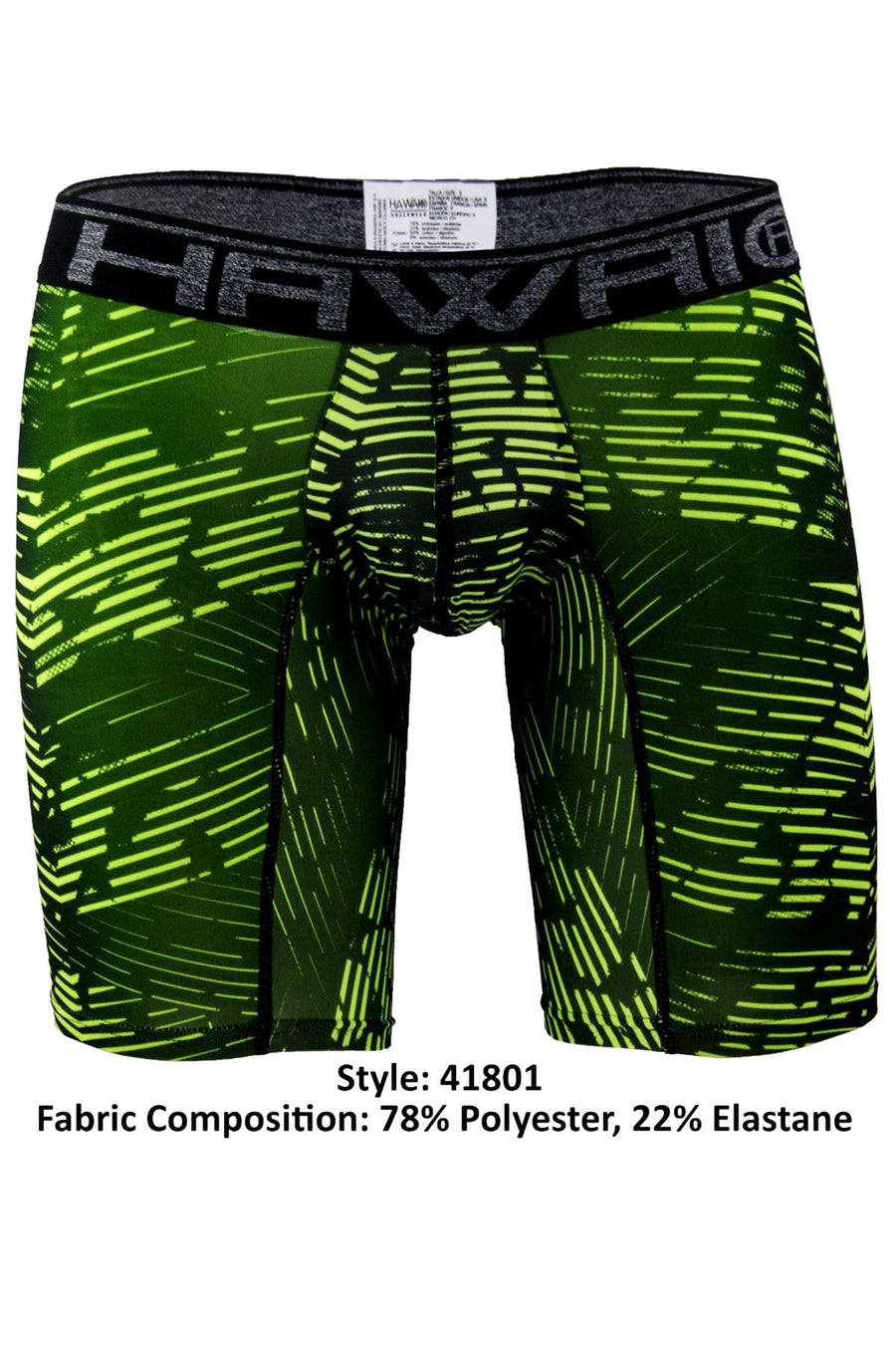 Hawai Green Claw-Scratch Printed Boxer Brief
