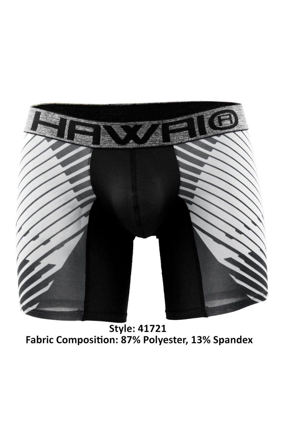 Hawai Grey Sporty Stripe Boxer Brief