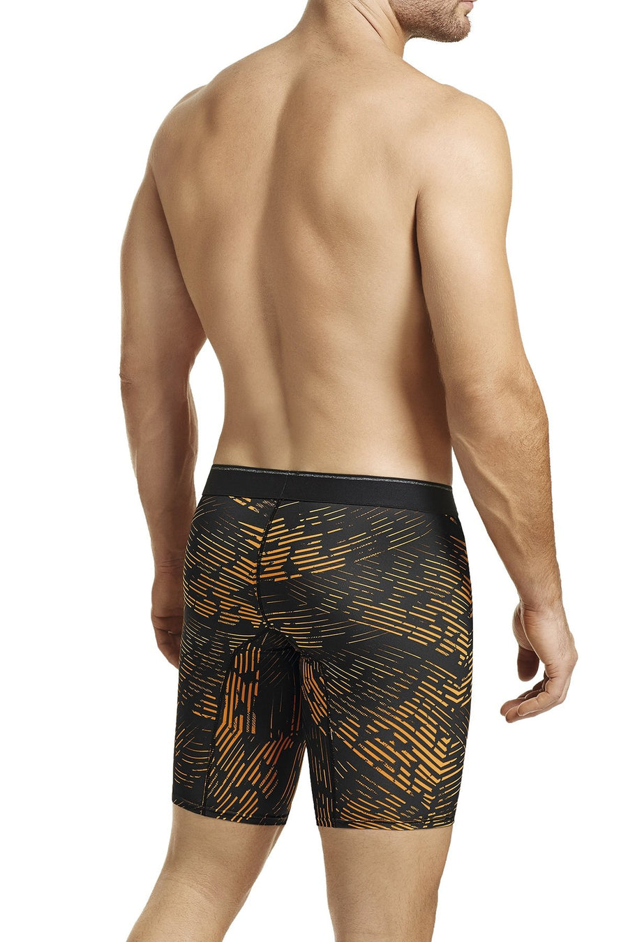 Hawai Orange Claw-Scratch Printed Boxer Brief