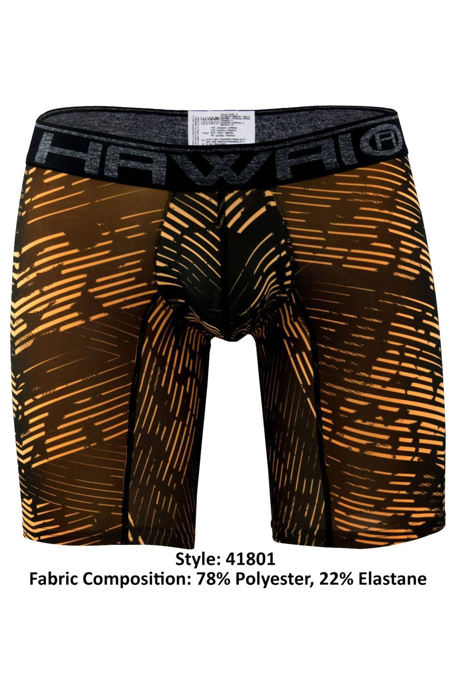 Hawai Orange Claw-Scratch Printed Boxer Brief
