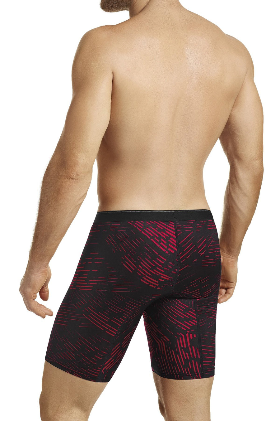 Hawai Red Claw-Scratch Printed Boxer Brief