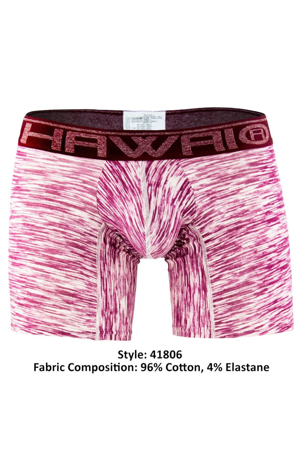 Hawai Red Heathered-Print Boxer Brief