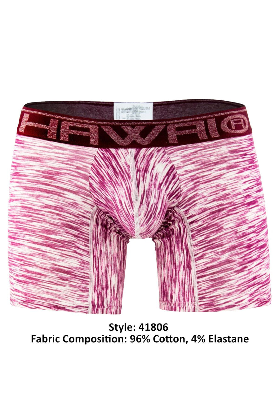 Hawai Red Heathered-Print Boxer Brief