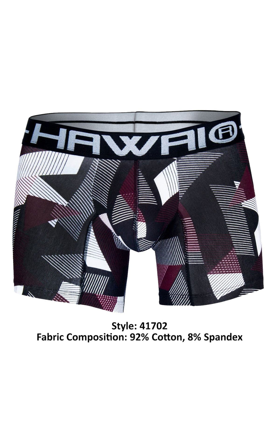 Hawai Red Psychedelic Geo-Print Boxer Brief