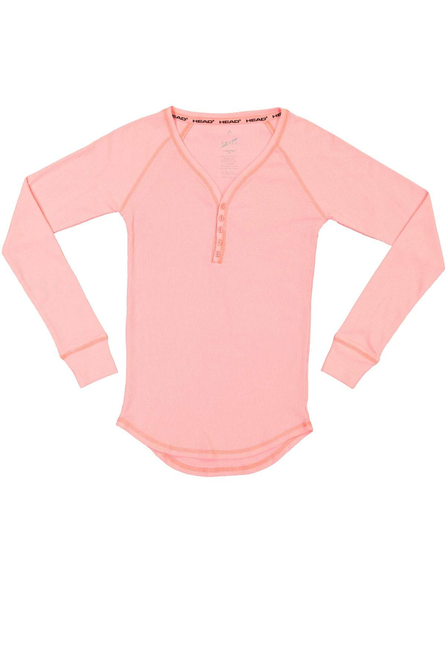 Head 2pc Fairisle & Salmon Rose Henley Pajama Set