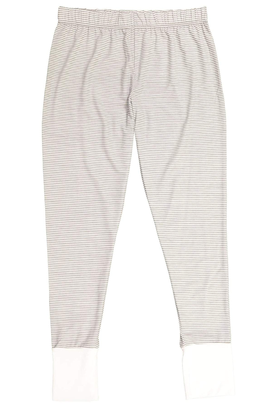 Head 2pc Feeder Stripe & Real White Ladies Henley Pajama Set