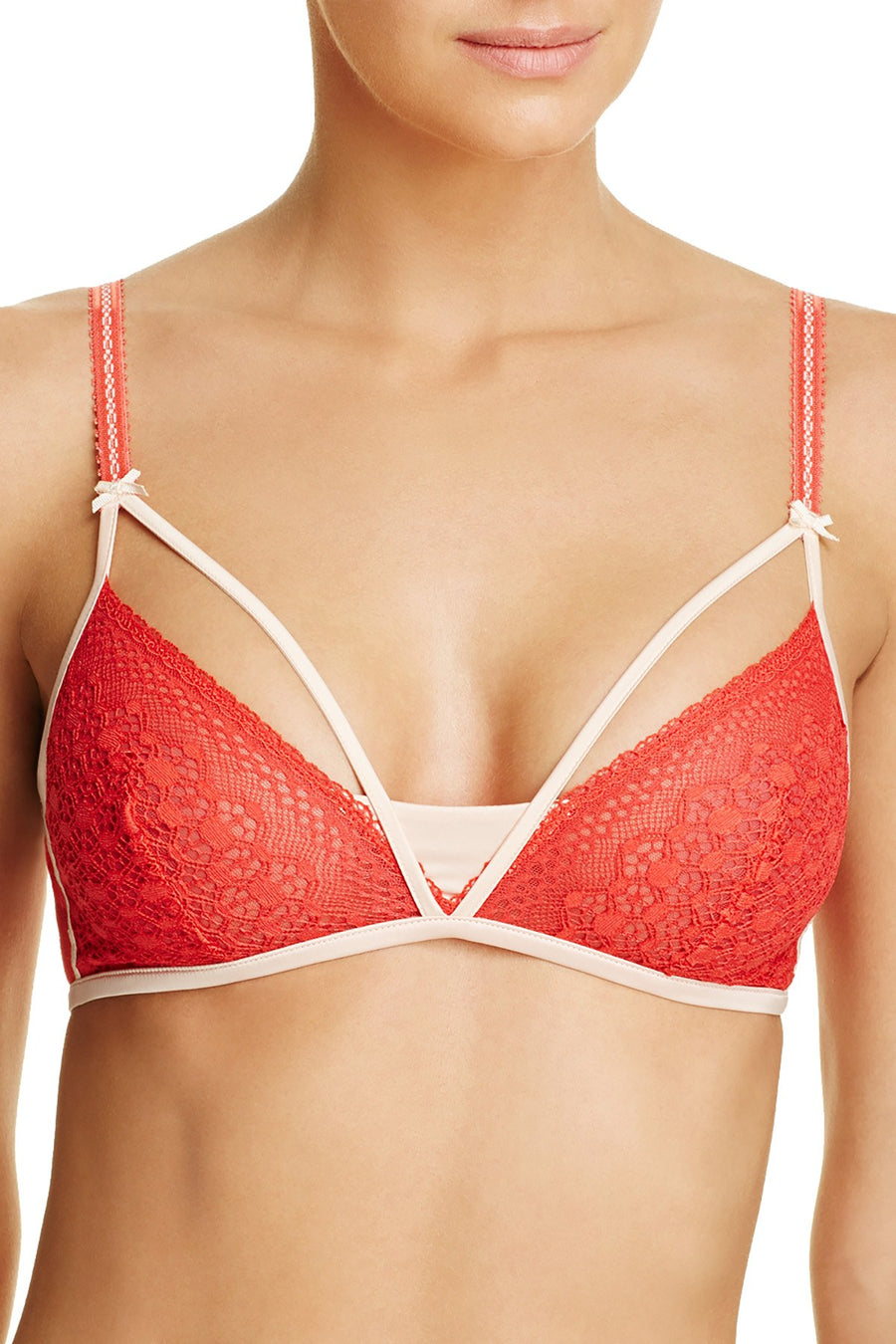 Heidi Klum Intimates Red Hot / Scallop Shell Ethiopian Magic Cutout Soft Cup Bra