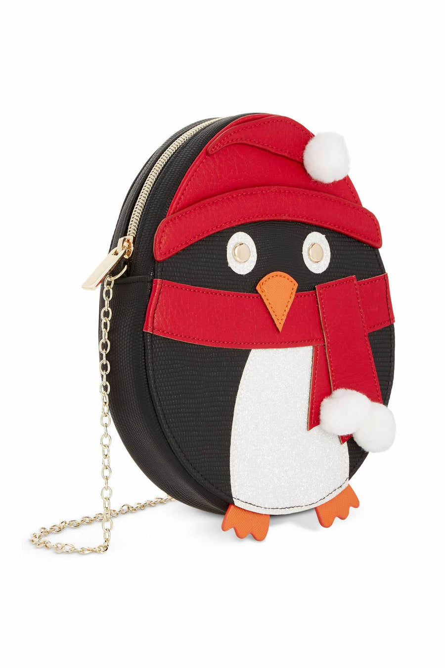 Holiday Arcade Black Penguin Crossbody Bag