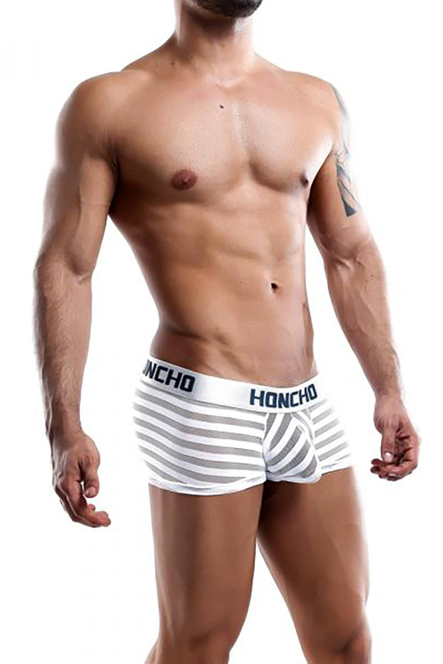 Honcho White Sheer-Stripe Trunk