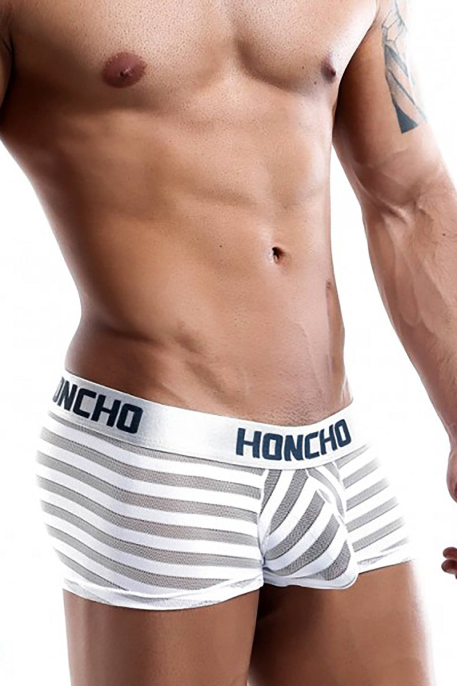 Honcho White Sheer-Stripe Trunk