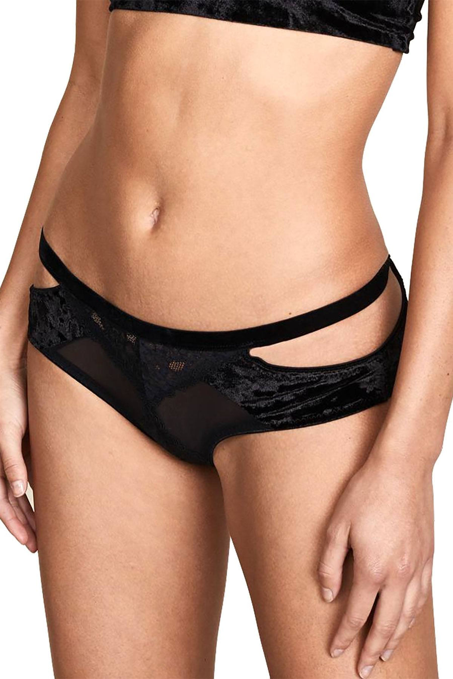 Honeydew Black Isabella Cut-Out Bikini Brief