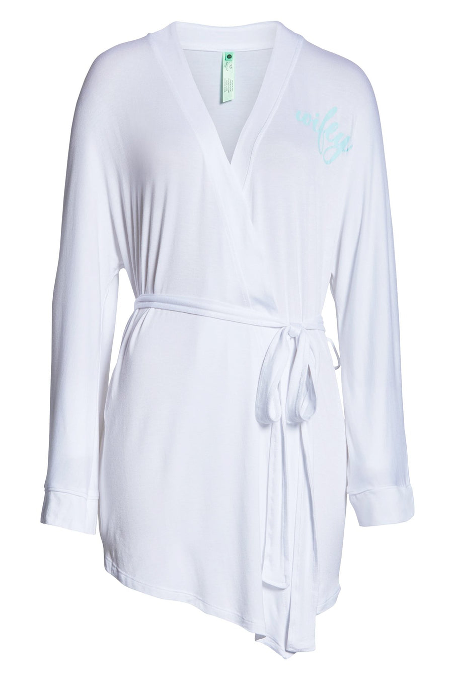 Honeydew Intimates White 'Wifey' Rayon Short Robe