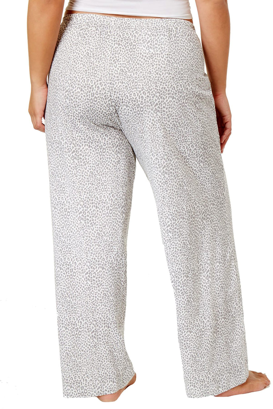 Hue Off-White/Grey Cheetah-Print Pajama Pant