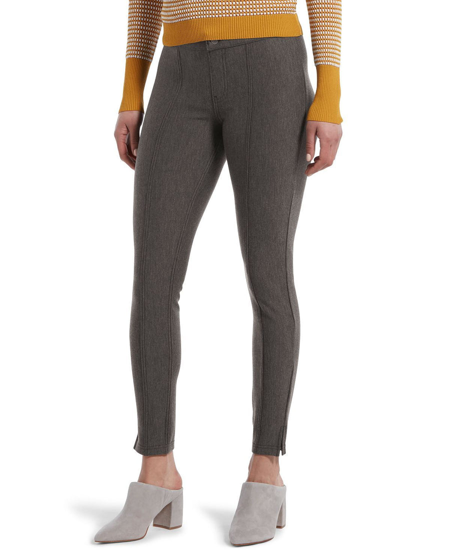 Hue Pintucked Tweed 7/8 Leggings Mulch