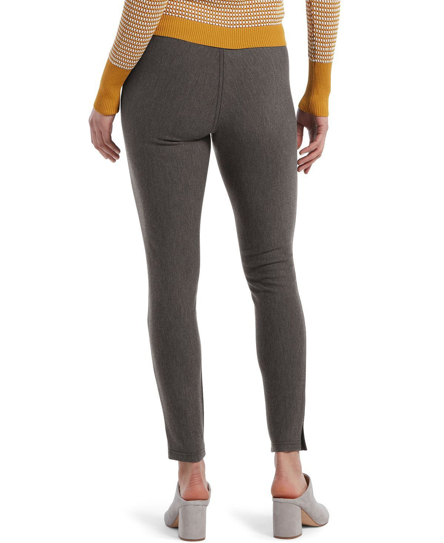 Hue Pintucked Tweed 7/8 Leggings Mulch