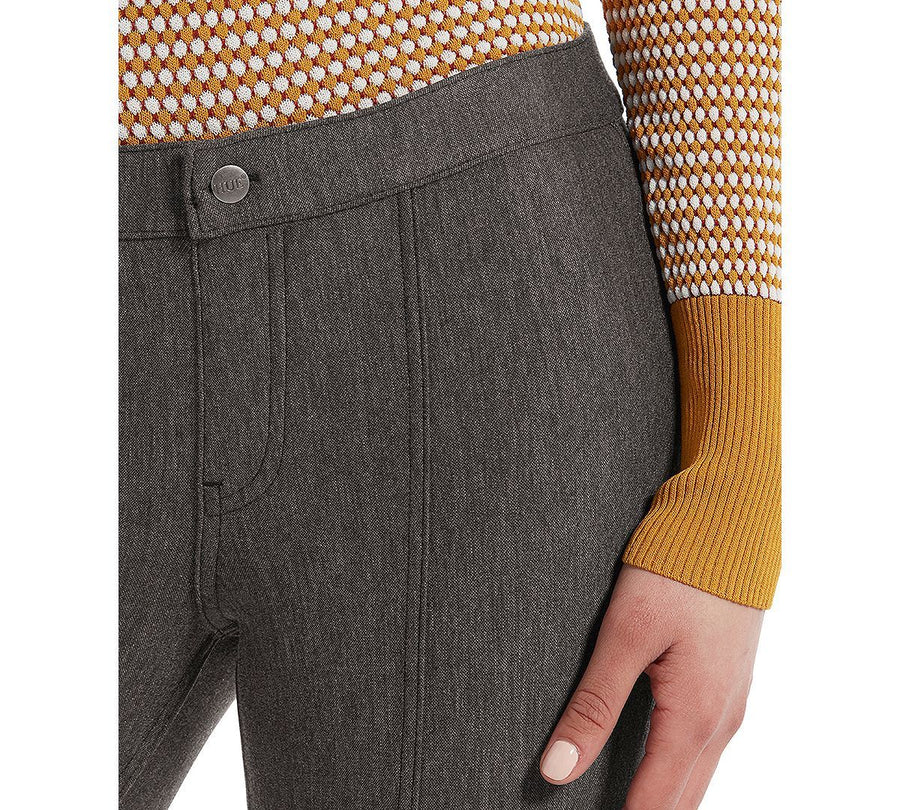 Hue Pintucked Tweed 7/8 Leggings Mulch