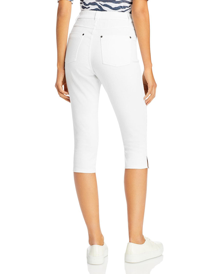 Hue Ultra Soft Denim High Waist Short Capri Leggings White