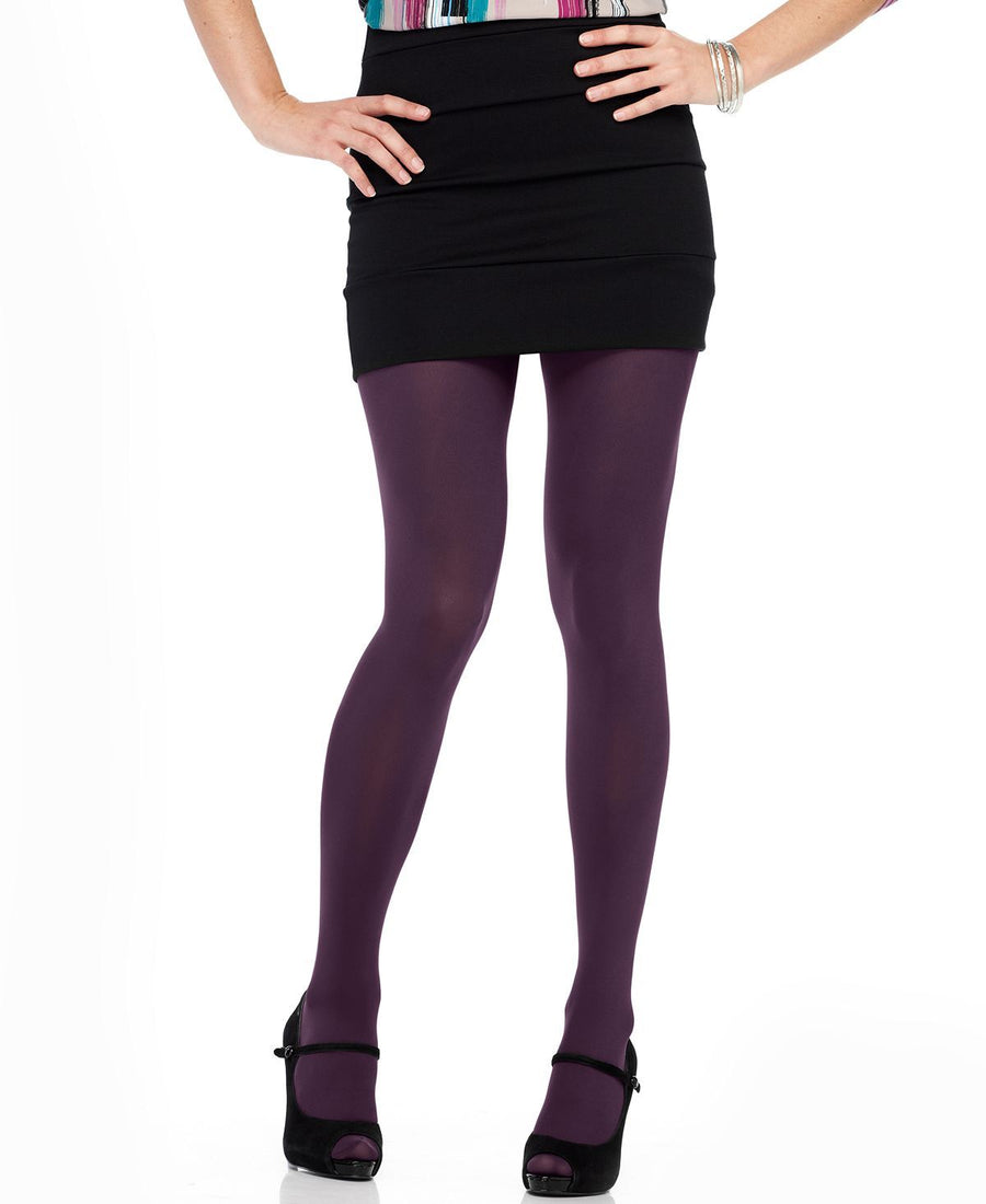 Hue wo Super Control Top Opaque Tights Deep Burgundy