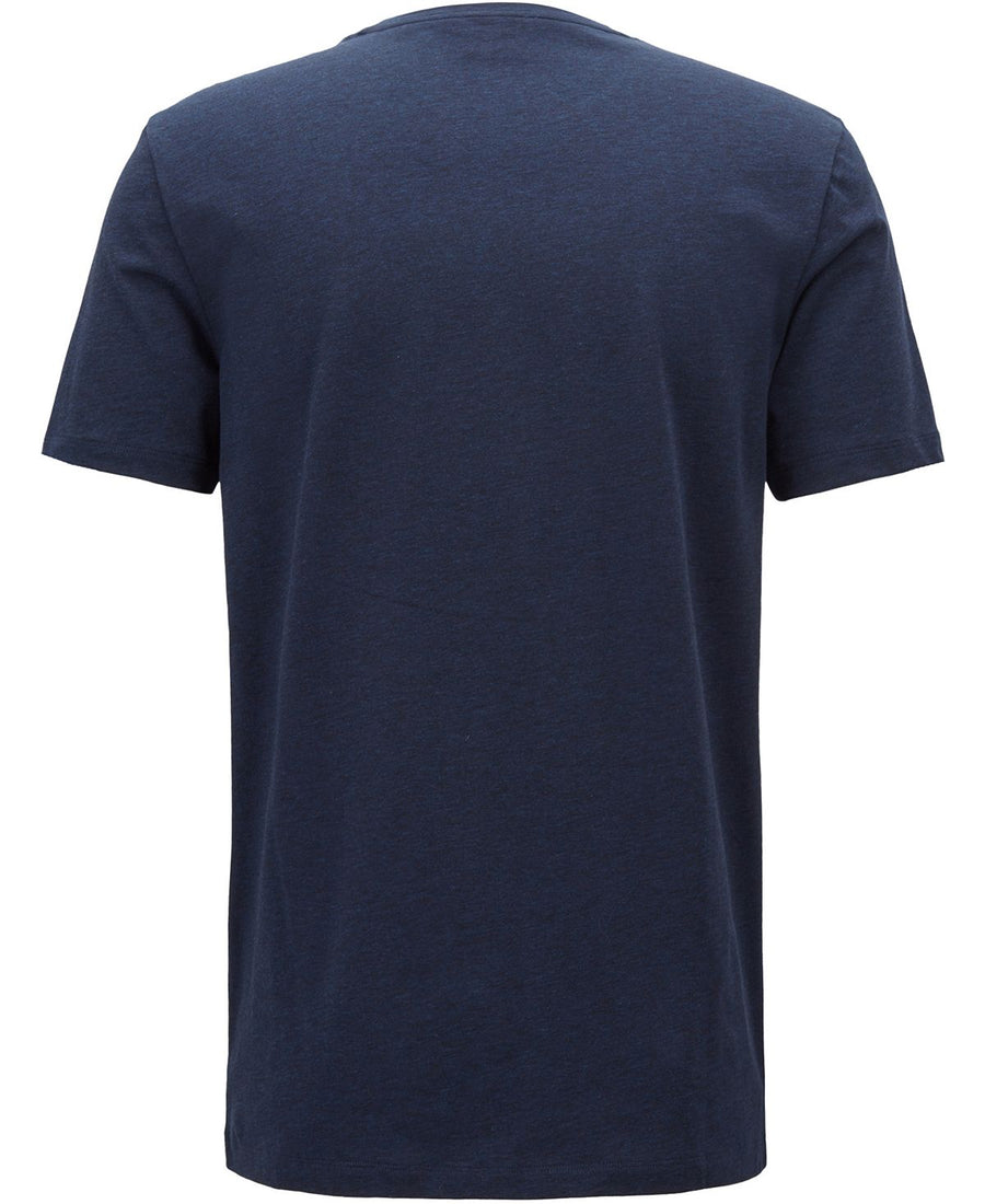 Hugo Boss Boss Slim-fit Graphic Cotton T-shirt Dark Navy
