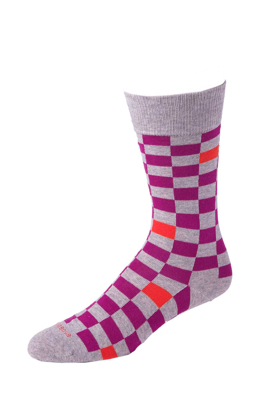 Hugo Boss Purple Square Combed Cotton Sock