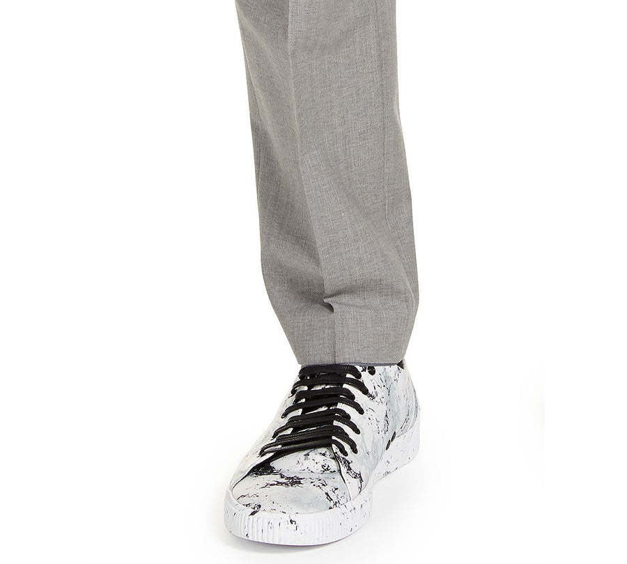 Hugo Modern-fit Stretch Light Gray Sharkskin Suit Pants Light Grey