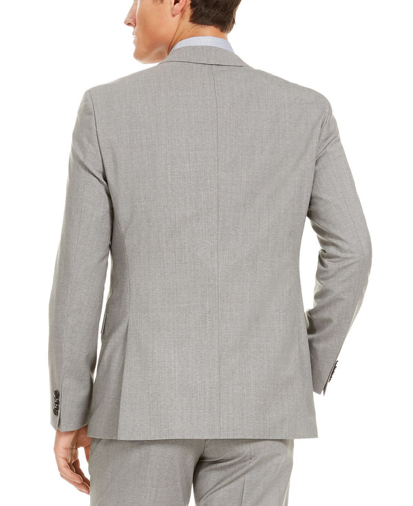 Hugo Modern-fit Stretch Suit Separate Jackets Light Grey Sharkskin