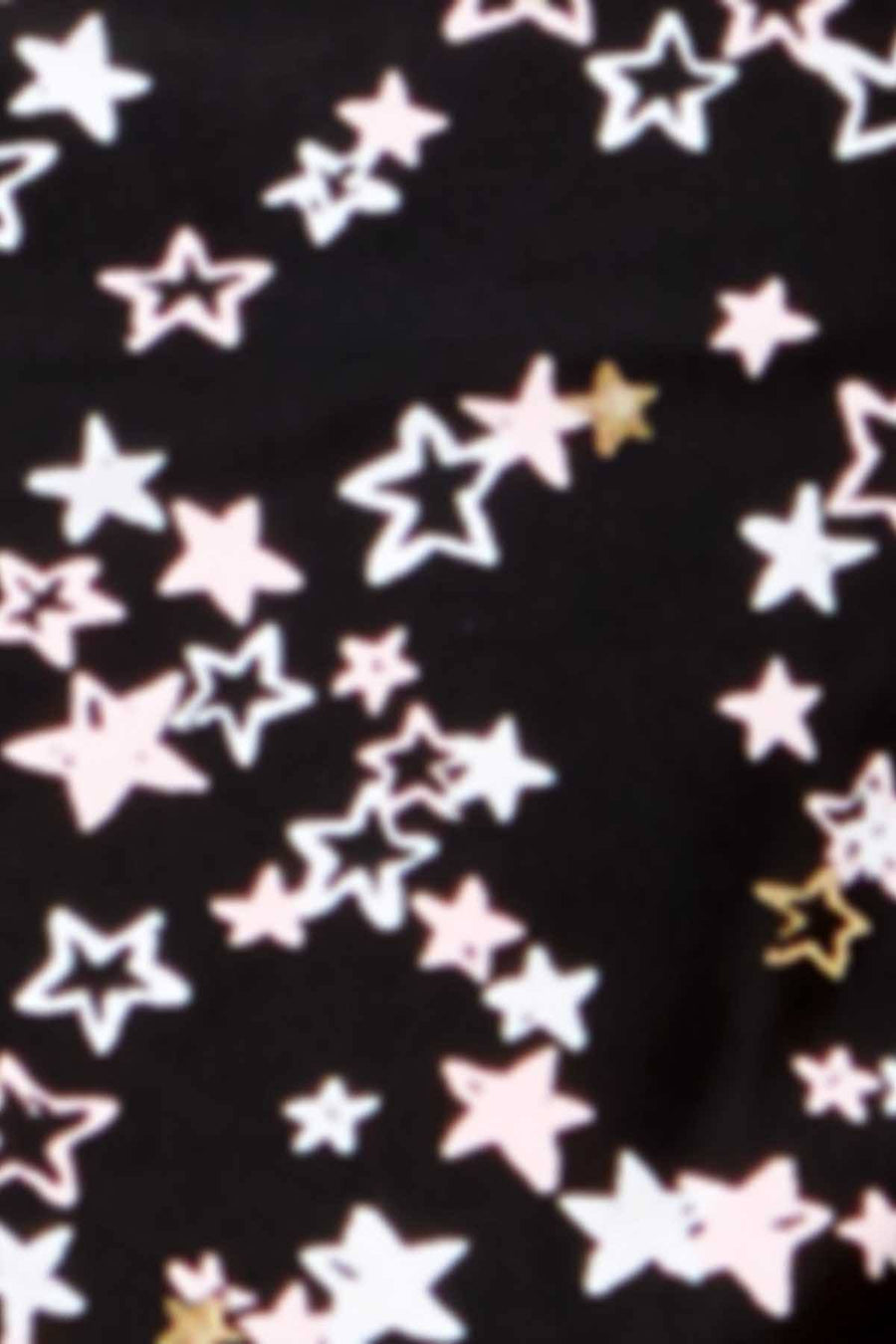 Hula Honey Black Starstruck Printed Strappy Cheeky Bikini Bottom