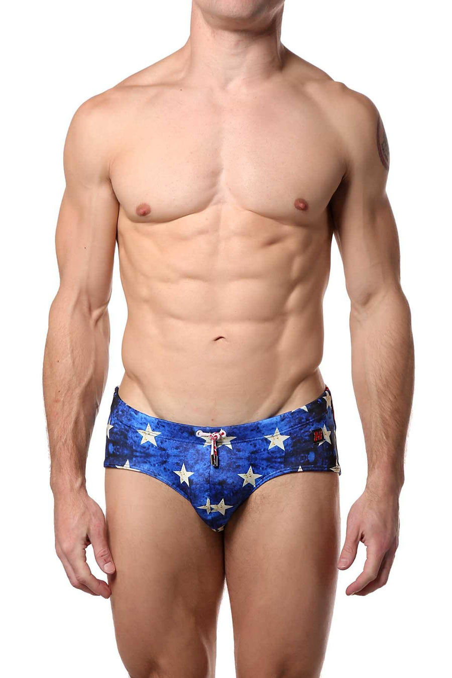 Hunk² Blue/Red/Cream Alphae Patrie² Swim Brief