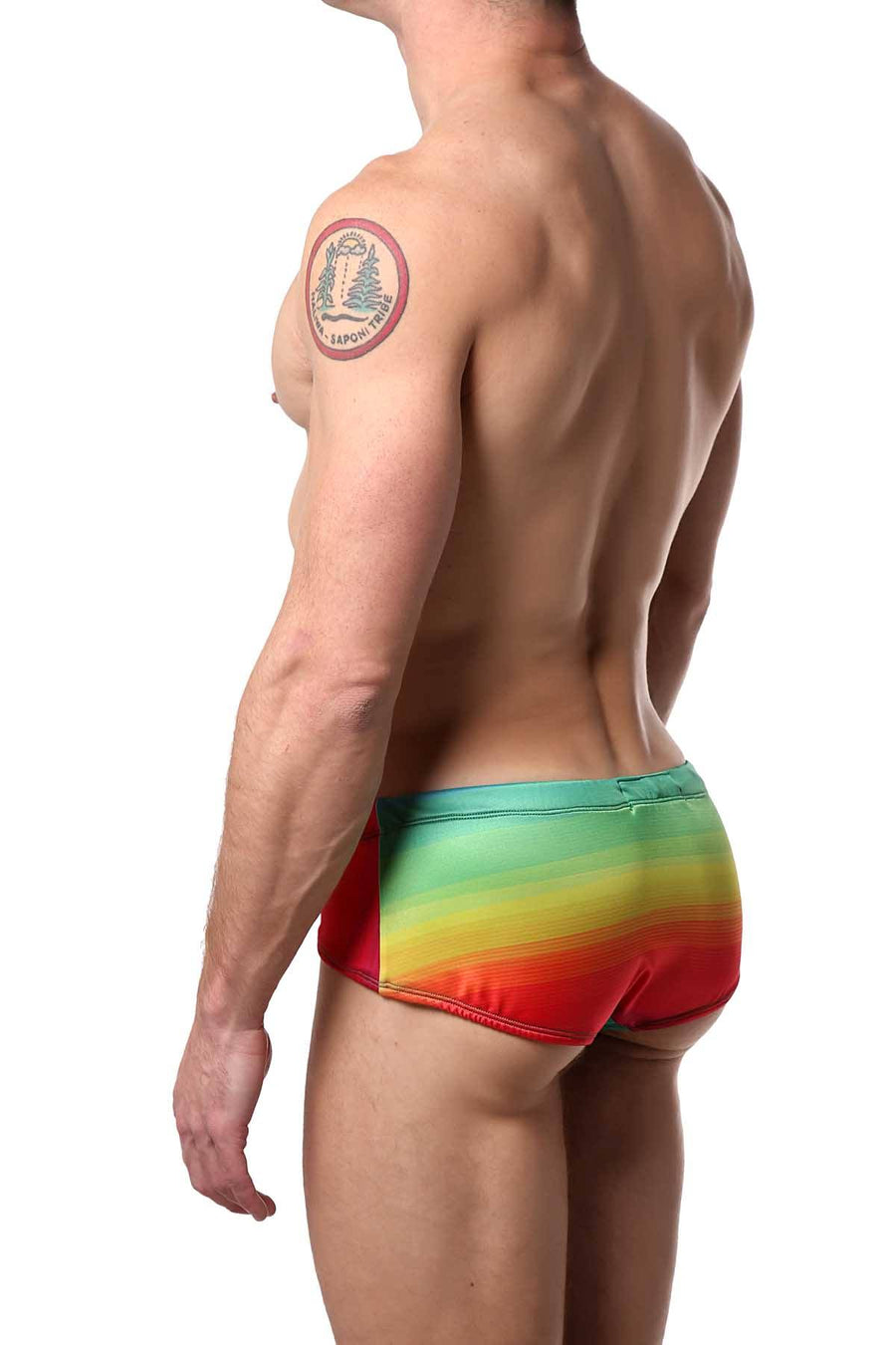 Hunk² Red/Yellow/Green Alphae Lumiere² Swim Brief