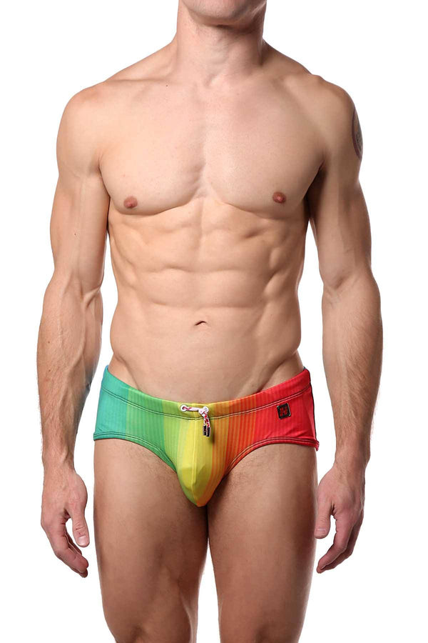 Hunk² Red/Yellow/Green Alphae Lumiere² Swim Brief