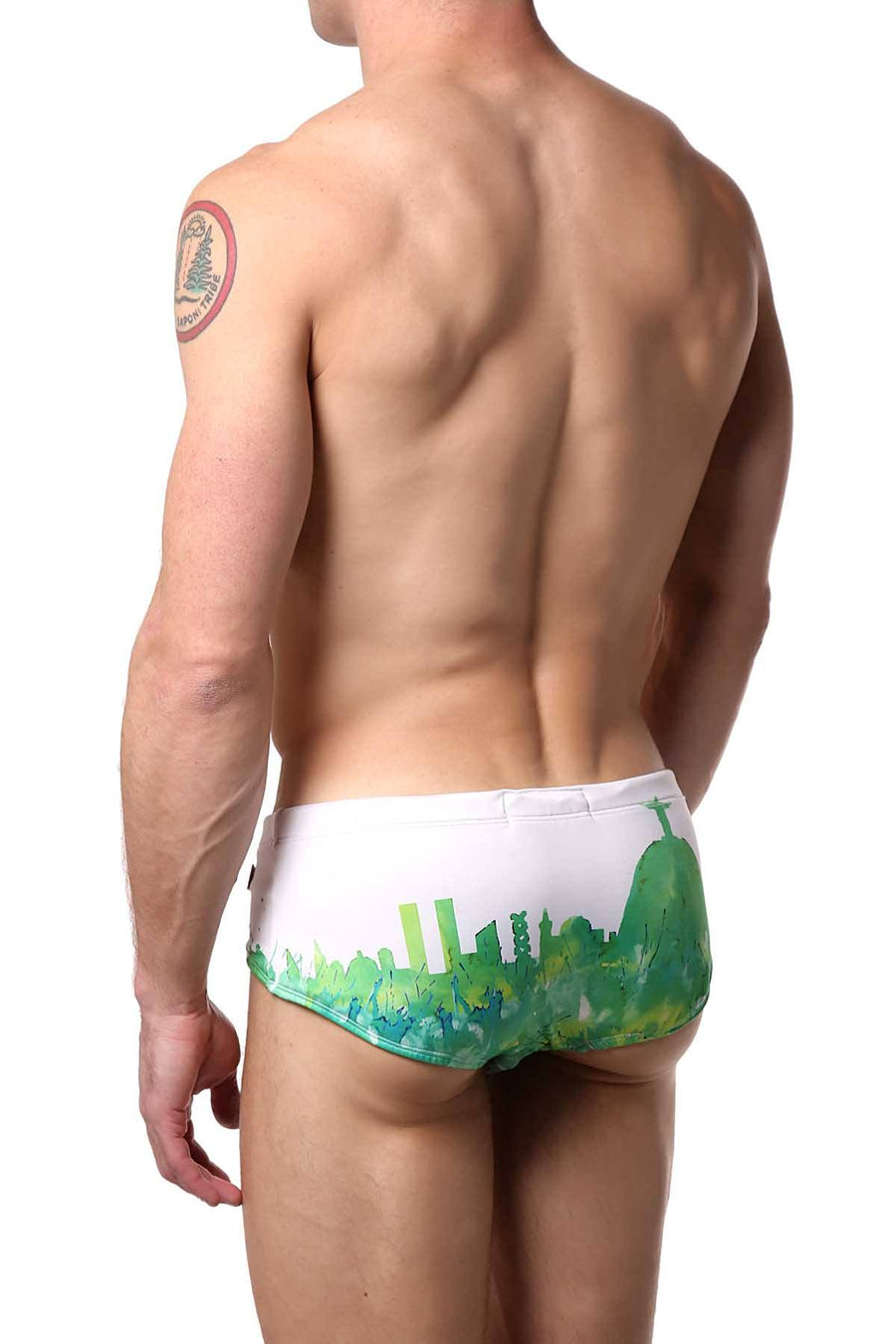 Hunk² White/Green Alphae Carioca² Swim Brief