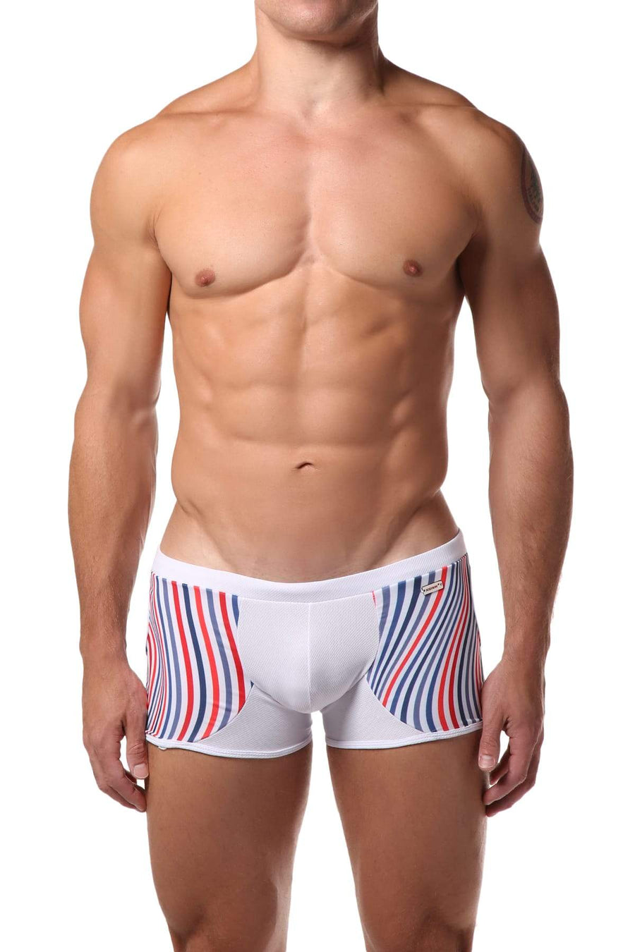 Hunk² White/Red/Blue Apollo Bleu² II Boxer Trunk