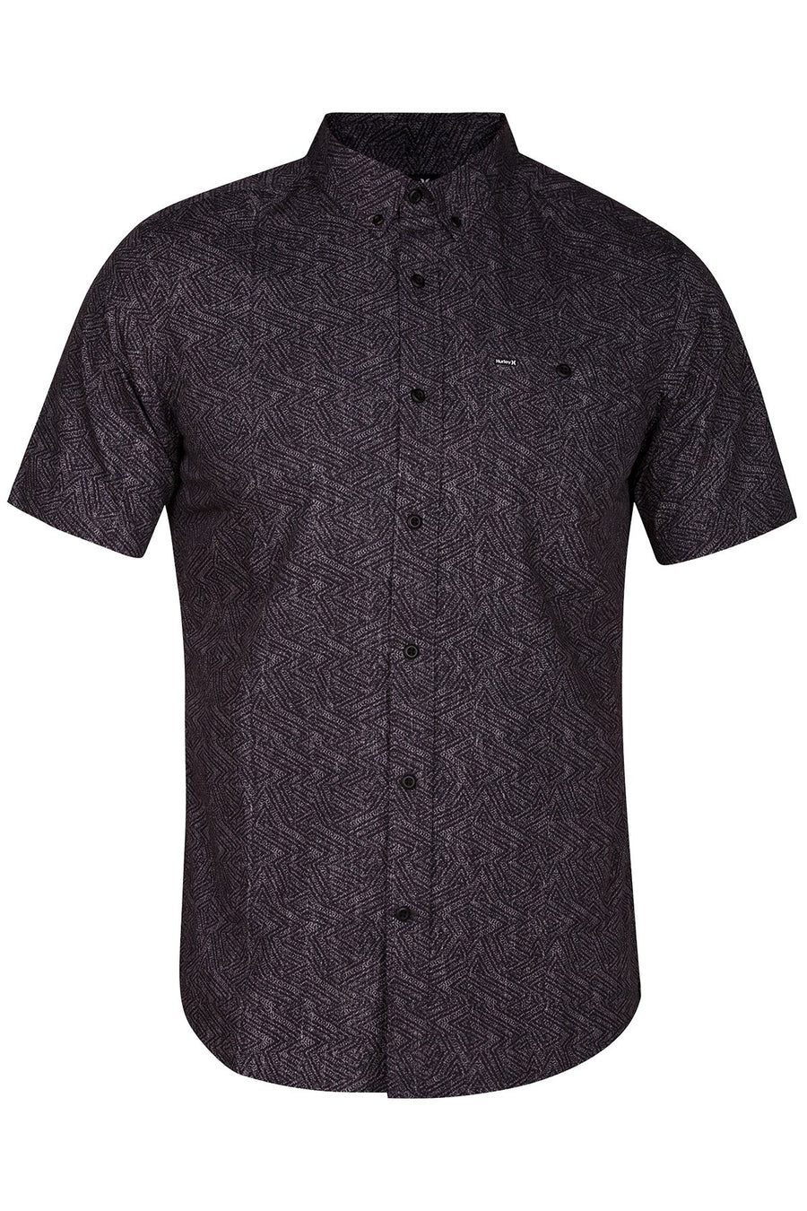 Hurley Black/Grey Geo-Print Crossroads Pocket Shirt