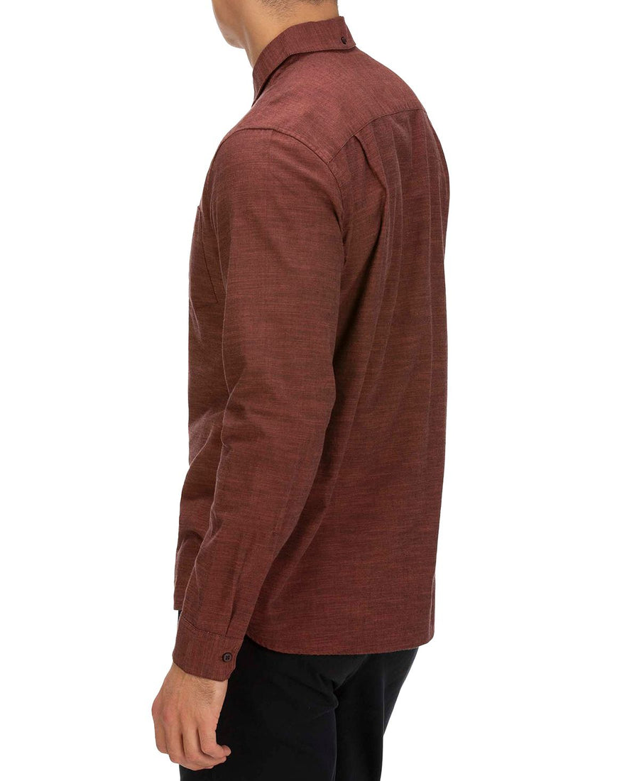 Hurley Solid Button-down Shirt Mahogany