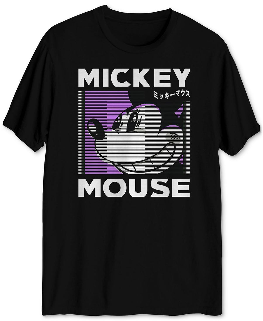 Hybrid Disney Mickey Mouse Smile Graphic T-shirt Black