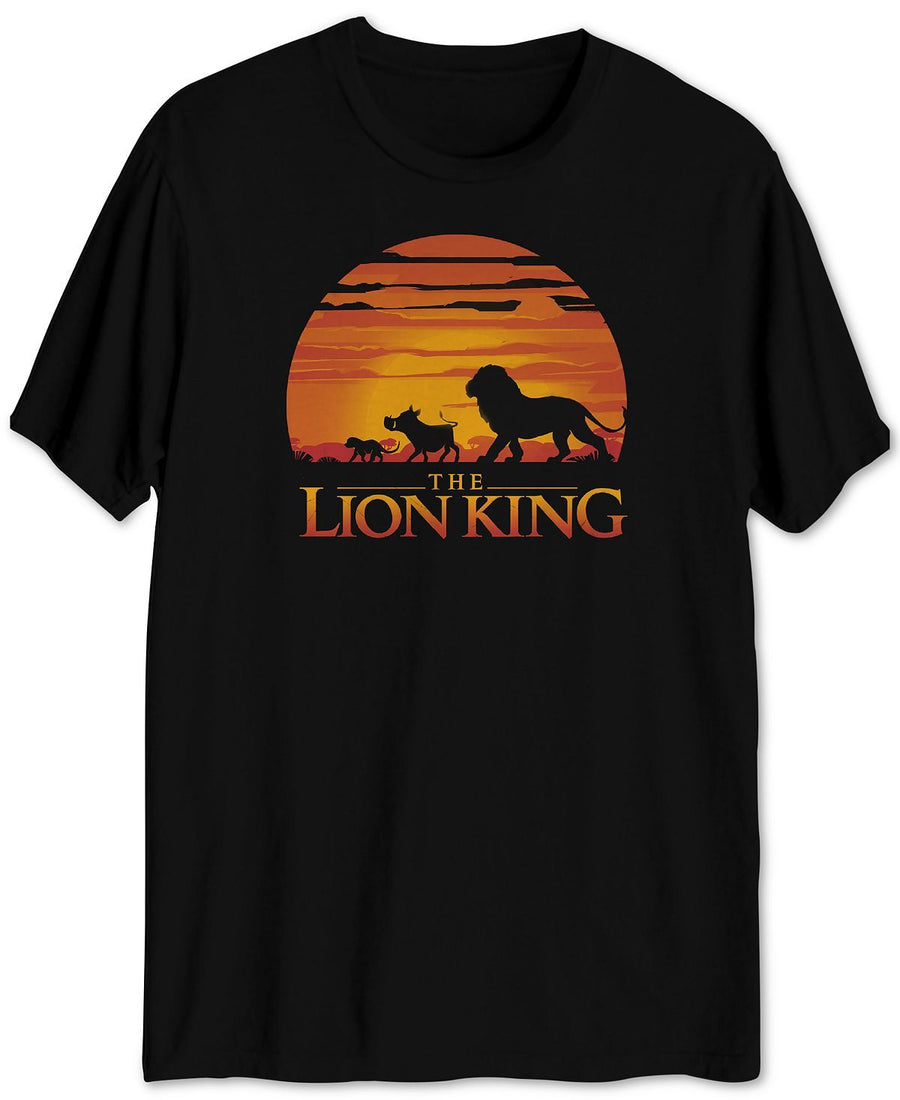 Hybrid Lion King Sunset Graphic T-shirt Black