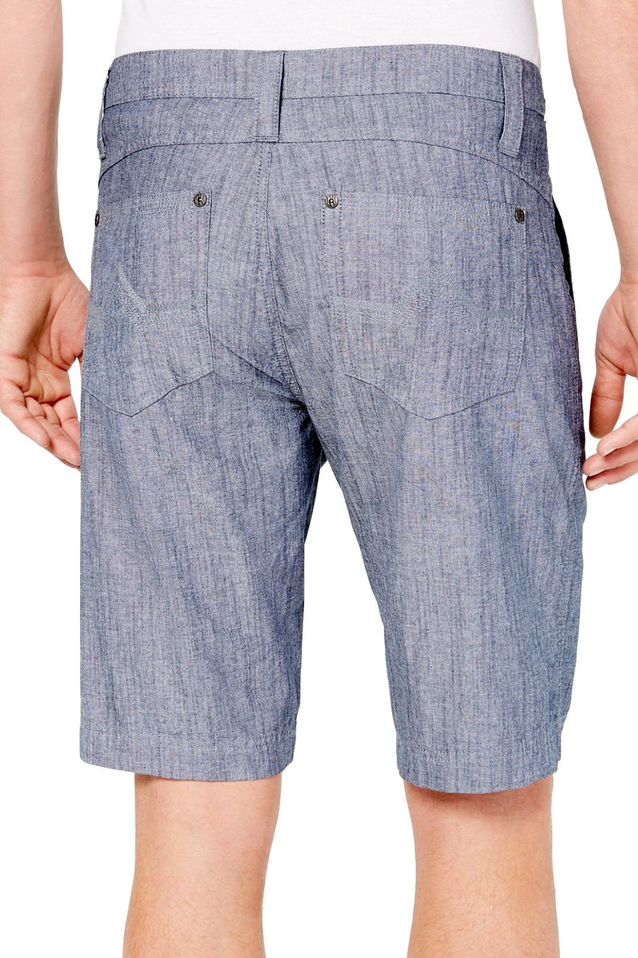 I.N.C International Concepts Basic-Navy Flat-Front Stretch Short
