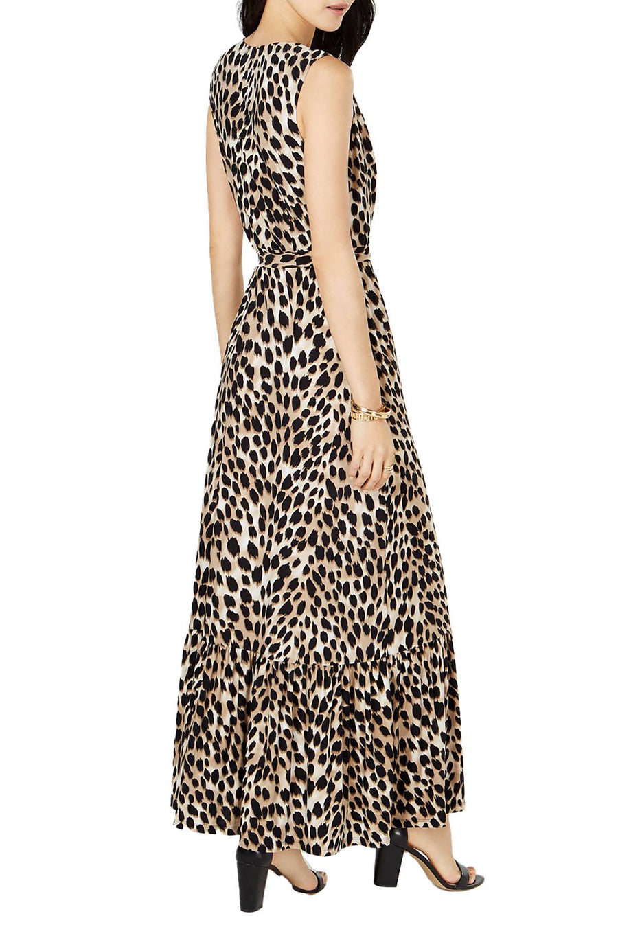 INC International Concepts Faux Wrap Maxi Dress in Leopard Print