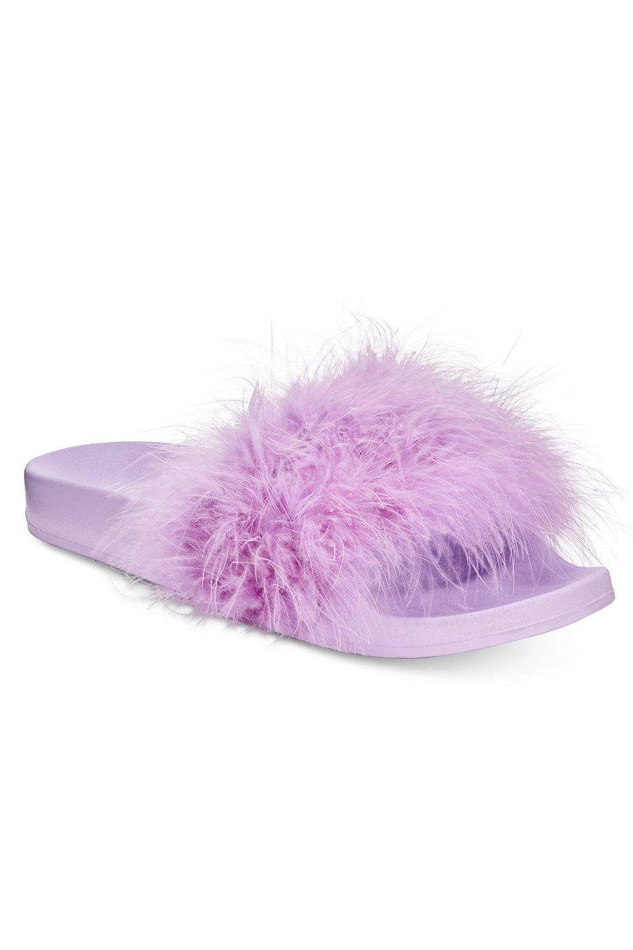 INC International Concepts Fresh Iris Faux Marabou Slide Slippers