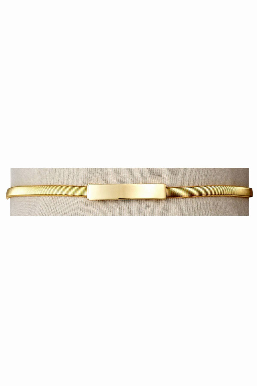 INC International Concepts Gold Cobra Stretch Chain Belt