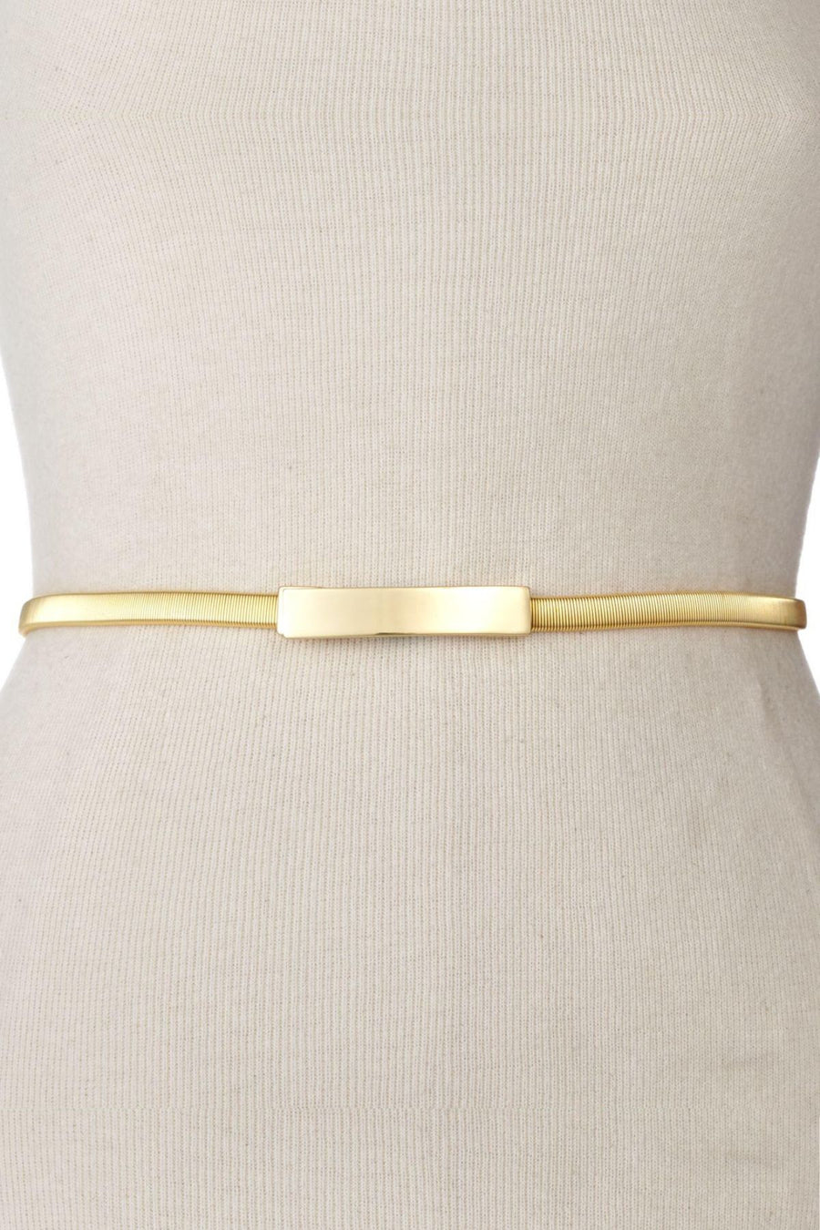 INC International Concepts Gold Cobra Stretch Chain Belt