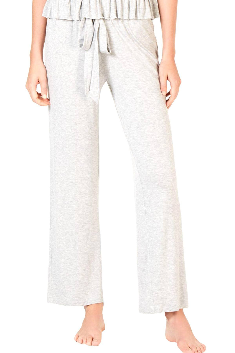 INC International Concepts Heather Grey Ultra Soft Knit Ruching Lounge Pant