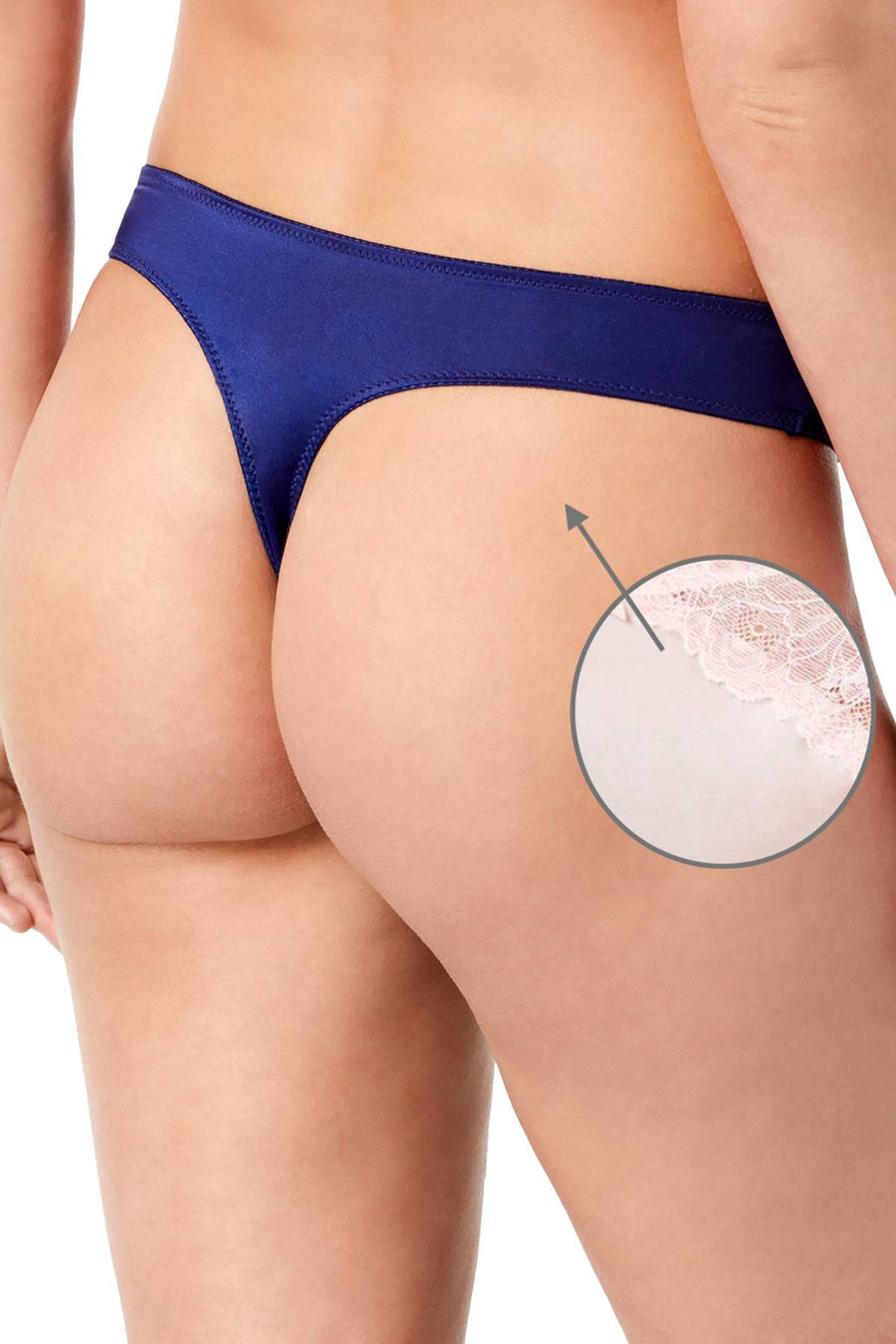 INC International Concepts Smooth Lace Thong in Lotus Pink
